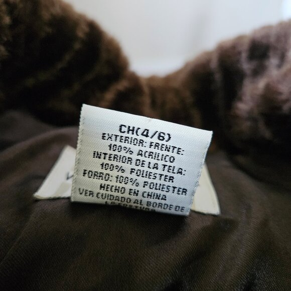 White Stag Brown Faux Fur Coat Jacket Size S - Picture 7 of 7